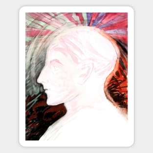 High Resolution Hilma af Klint Head Silhouette 1933 Magnet